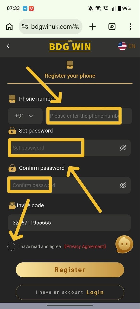 Register Step